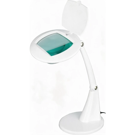 Lampa biurkowa LED SMD z lupą (127×78 mm) 8095LED-2 3D 9 W – lampa biurkowa z lupą na własnej podstawie