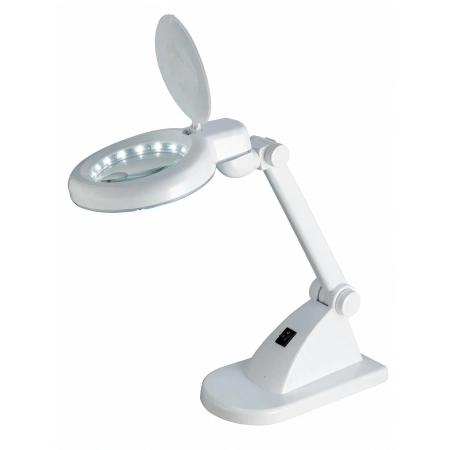 Lampa biurkowa z lupą (90 mm) 8092 3D+12D 12 W – lampa biurkowa z lupą na własnej podstawie