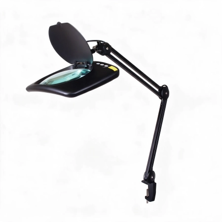 Lampa warsztatowa ESD LED SMD z lupą (190×157 mm) 8069D2LED-A 5D 2-10 W – lampa warsztatowa z lupą i podświetleniem LED,