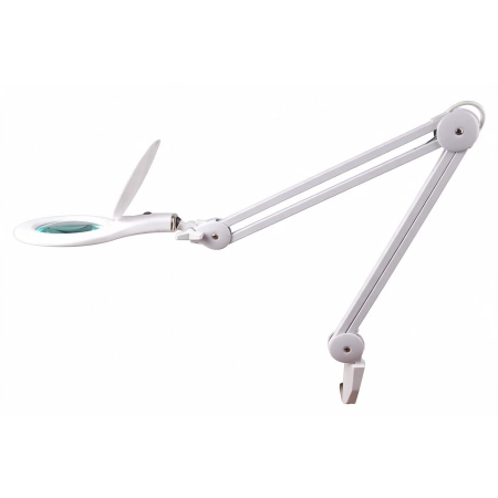 Lampa warsztatowa LED SMD z lupą (127 mm) 8066 3D 8 W – lampa warsztatowa z lupą i podświetleniem LED, mocowana do blatu