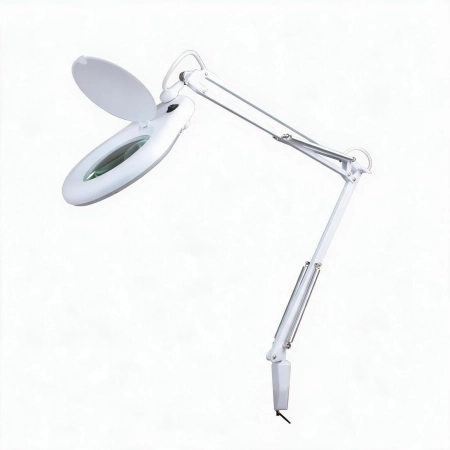 Lampa warsztatowa LED SMD z lupą (127 mm) 8066D2LED-A-7C 3D 9 W – lampa warsztatowa z lupą i podświetleniem LED, mocowan