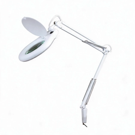 Lampa warsztatowa LED SMD z lupą (127 mm) 8066D2LED-A-7C 5D 9 W – lampa warsztatowa z lupą i podświetleniem LED, mocowan