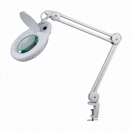 Lampa warsztatowa LED SMD z lupą (127 mm) 8066D2LED-A 8D 9 W – lampa warsztatowa z lupą i podświetleniem LED, mocowana d