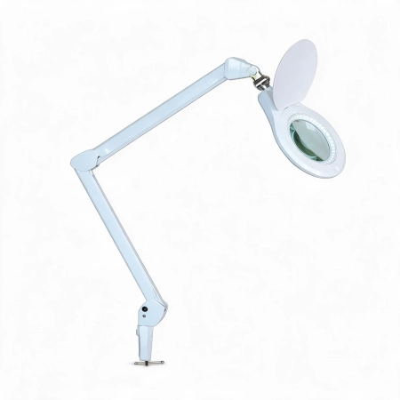 Lampa warsztatowa LED SMD z lupą (127 mm) 8066D3LED-U 5D 2-10 W – lampa warsztatowa z lupą i podświetleniem LED, mocowan