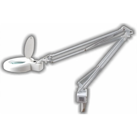 Lampa warsztatowa z lupą (127 mm) 8066-1C 8D 22 W – lampa warsztatowa z lupą i podświetleniem LED, mocowana do blatu
