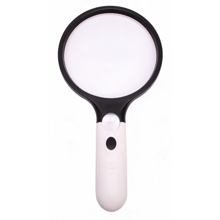 Lupa ręczna LR-5 138 mm/2x 25 mm/30x z podświetleniem LED – lupa ręczna z uchwytem