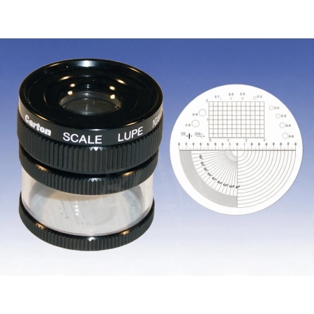 Lupa stołowa M1210-4 33 mm/10x z podziałką skala 0.1 mm – lupa stołowa stojąca nad przedmiotem