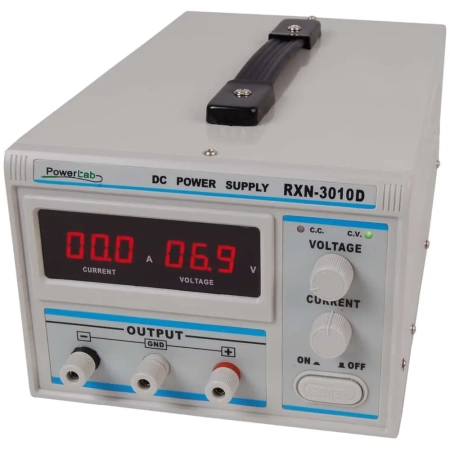 Zasilacz laboratoryjny PowerLab 3010D 30V/10A DC, LED – zasilacz laboratoryjny z regulacją napięcia i prądu, wyświetlacz