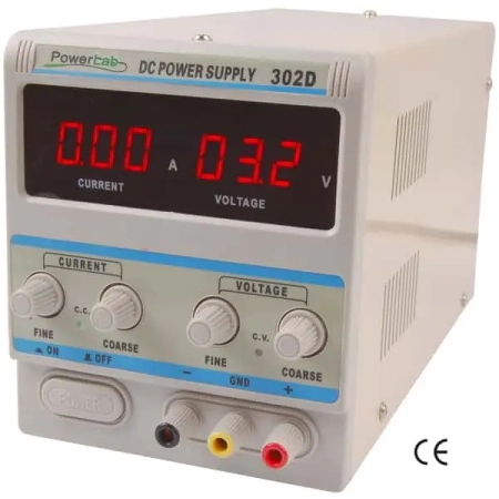 Zasilacz laboratoryjny PowerLab 302D 30V/2A DC, LED – zasilacz laboratoryjny z regulacją napięcia i prądu, wyświetlacz L