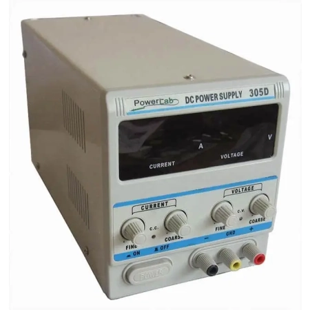 Zasilacz laboratoryjny PowerLab 305D 30V/5A DC, LED – zasilacz laboratoryjny z regulacją napięcia i prądu, wyświetlacz L
