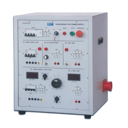 Zasilacz laboratoryjny regulowany MCP TB556 AC 1-fazowy i 3-fazowy oraz DC